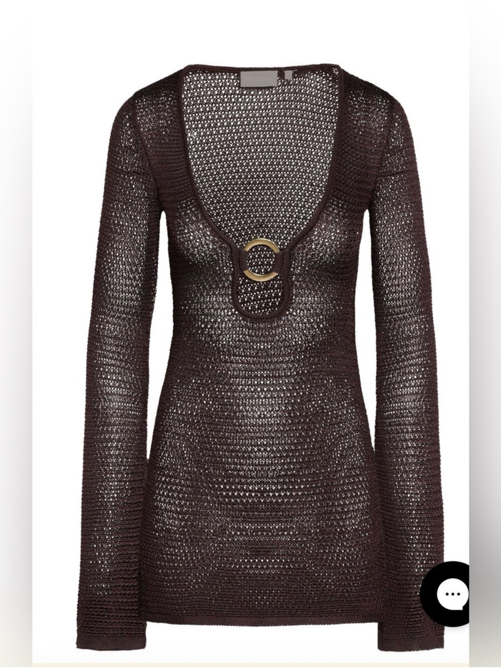 MONDAY SWIMWEAR MONTEGO MINI DRESS - ESPRESSO TREBLE KNIT